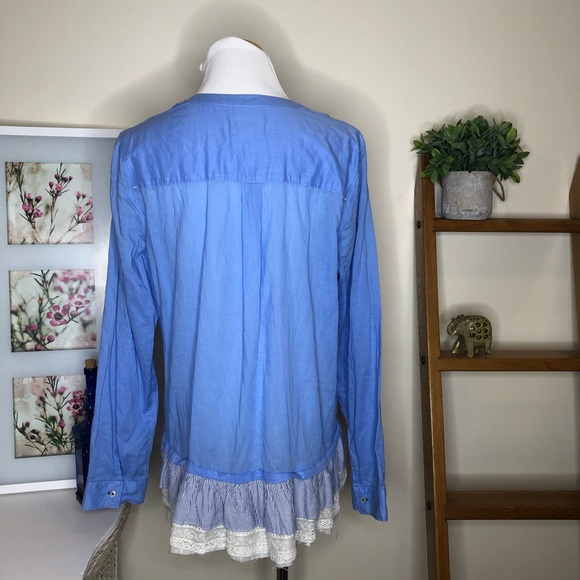 ANTHROPOLOGIE Holding Horses Layered Peplum Top - Picture 4 of 10